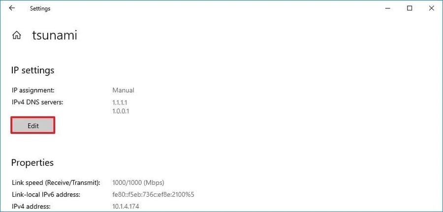 Entering DNS Information